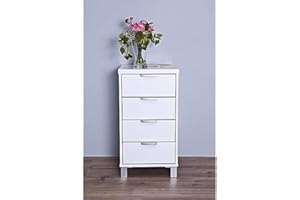 TOPKIT | Cajonera Andalucía 1043 | Medidas 75 x 40,5 x 45 cm | Cajonera Cómoda | Mesita de Noche | Cajonera Dormitorio | Blanco