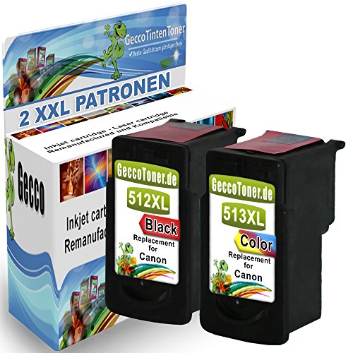 Premium 2er Set Kompatible Druckerpatronen Als Ersatz für Canon PG-512 XL + CL-513 XL für PIXMA MP287 IP2700 MP495 MX420 MP250 MP230 MP240 MP499 MX320 MX330 MP480 MP270 MP280 MX340 MX350 MX410 MX360 MP490 MP260 Patronen (Schwarz , Farbig) 512+513-Canon