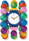 Swatch Damen Digital Quarz Uhr mit Plastik Armband LN154B