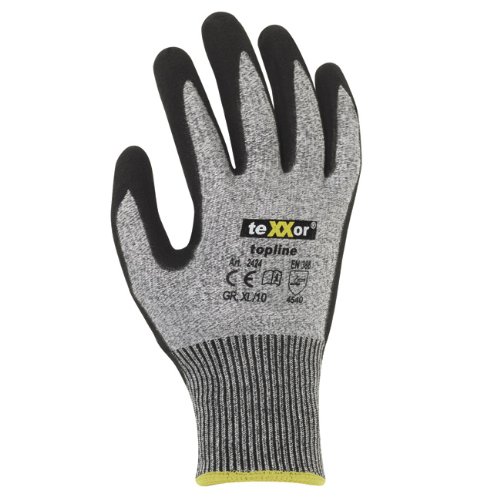 Texxor Schnittzschutz Strickhandschuh topline Klasse 5, CE Kat. 2, Größe XXL