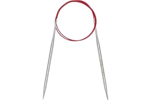 Coopay 4mm Circular Knitting Needles 80cm Long, Metal Circular Needles with Flexible Cable, Round Knitting Needles for Large Project, Fixed Cable Circle Knitting Pins for Blanket, Scarf, Hats