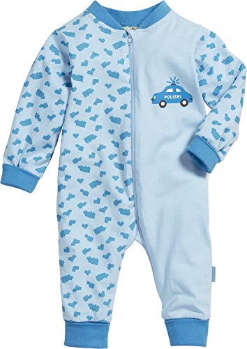 Playshoes Unisex Baby Overall Jersey Police Sleepsuit, Blue (Original), 3-6 Months (Manufacturer Size:68)