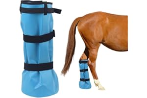 COMFPET Botas de remojo de caballos, botas de hielo para caballos que promueven la curación, botas de remojo de pezuñas y tratamiento de botas de cataplasma, cuidado de pezuñas envueltas para hidratar