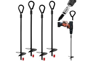 Ancrage au Sol Jayzod, 38,1 cm, Robuste, Protection de Terrier, tentes, balançoires, Trampoline, 4 pièces