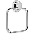 Croydex Stick n Lock 2, Adhesive Towel Ring, 5 Year Rust Free Guarantee, Silver