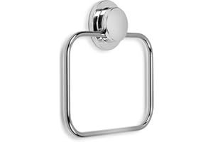 Croydex Stick 'n' Lock Self Adhesive Bathroom Towel Rail - Hand Towel Holder for Bathroom or Kitchen, Rust-Free Mild Steel, Easy Adhesive Bathroom Accessories