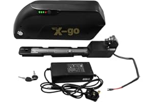 X-go E-Bike Battery 48V 13Ah Lithium Battery For 350W 500W 750W 1000W Mountain Bike Electric Li-ion Power Bicycle UK Stock (48V 13AH(black))