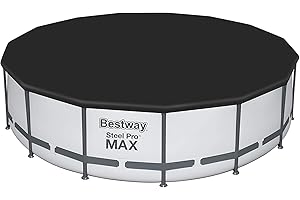 ‎BESTWAY Bestway® Flowclear™ PVC-Abdeckplane Ø 470 cm, für runde 457 cm Steel Pro MAX™ und Fast Set™ Pools, schwarz