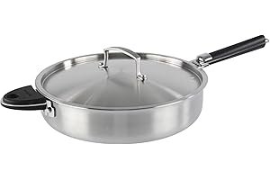 Kamberg - Sauteuse inox 28 cm manche amovible - Acier inoxydable 18/10 Triply - Tous feux dont induction et four