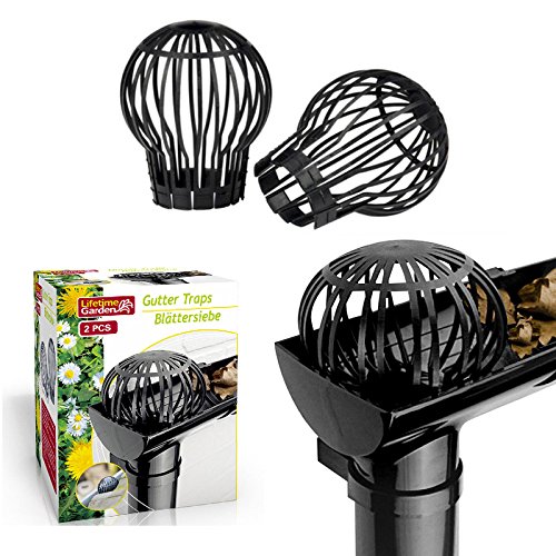 Preisvergleich Produktbild COCO GARDEN 2x Regenrinnengitter / Fallrohrgitter / Schutz / Dachrinne / Laubschutz / Blättersieb / Dach