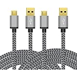 Micro USB Kabel Nylon, BeneStellar (2 Pack 1,8m) High Speed USB 2.0 A Male auf Micro B Synchronisations und Ladekabel für Android, Samsung, Huawei, HTC, Sony, Nexus, Xiaomi und mehr (Space Grau 1,8m* 2)