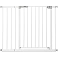 hauck Open N Stop KD with 21cm Extension, White - Pressure Fit Baby Gate 96-101 cm for Doors & Stairs, Closes Manually, Opens to Both Sides with One Hand, Metal