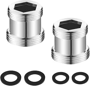 TOOLSTAR 2-Pack Brass Faucet Adapter - 20mm Female To 22mm Male, Tap Aerator Connector