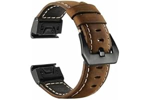 IENYU 20 22 26 mm skórzany pasek do zegarka Garmin Fenix 7X 7 7S 6X 6 6S Pro 5X 5 5SPlus 3HR 935 D2 pasek do zegarka Quick Release Easyfit