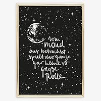Kunstdruck, Sprüche Poster: Vom Mond aus betrachtet spielt das ganze gar keine so große Rolle | Hochwertiges und festes Premiumpapier | Ohne Rahmen