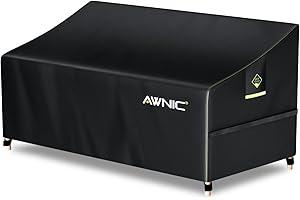 AWNIC Garden Furniture Covers Waterproof Outdoor Rattan Sofa Cover for Outside 160x85x61/71cm Black/Green
