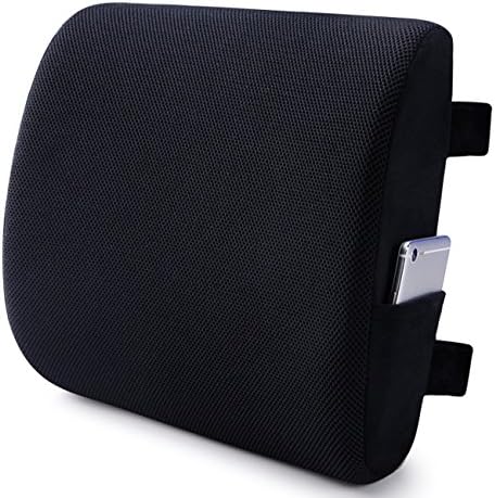 Lumbar support back pillow - Memory Foam Back Pillow for Back Pain Relief -Premium Quality RELAXEasy - Lumbar Pillow With Twin Adjustable Straps