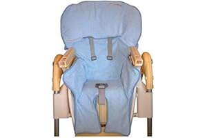 Andy & Helen Housse de chaise haute éponge pratique et confortable à insérer grâce aux coins élastiques adhère à toutes les chaises hautes - Ciel