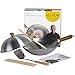 Produktbild KEN HOM Everyday Range 10-teiliges Antihaft Karbonstahl Wok Set KH131103 Everyday Wok aus Karbonstahl mit 5 Paar Stäbchen, Deckel Wender, Tempura Gitter, Rezeptbuch. All in One Set um die Asiatische Küche nach Hause zu holen. Ø 31 cm