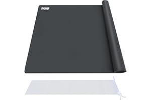 Foepoge Extra Grandes 71x51 cm Tapete de Silicona para Resina Epoxi Transparente Manualidades/Epoxy Resin Kit, Estera de Silicona para Llaveros, Cristales, Madera, Bisuteria Manualidades,Gris Oscuro