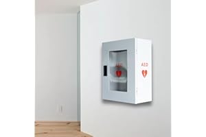 ‎ISOP ISOP AED-Defibrillator-Aufbewahrungsschrank | Wandmontierte Erste-Hilfe-Box | AED-Alarmkasten aus Stahl, passend für die meisten AED-Modelle, für Zuhause, Büro, Pflegeheim, Bus