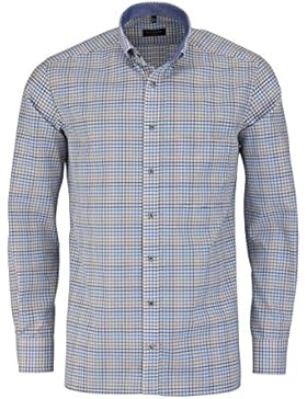 ETERNA Langarm Hemd MODERN FIT Popeline kariert