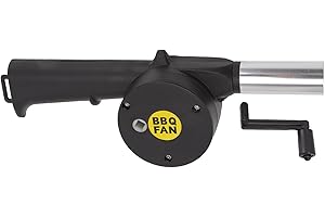 TICFOX BBQ Fan Luftgebläse,Tragbarer Manuelles Grillluftgebläse Grill Fan Feuerstarter für Outdoor Camping Kochen Picknick