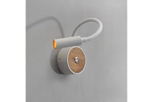 ouglres Applique murale LED avec interrupteur, lampe murale moderne blanche col de cygne, lampe de lecture, pour lit, chambre, escalier, salle à manger, salle de bain, salon,