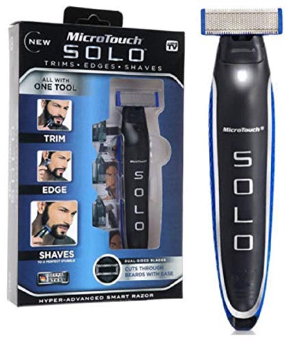 Beard Trimmer for Men with Built in LED Light, Micro Touch Electric Razor Blades for Men – Best Gift, No Water or Cream Means No Mess, Best Shaver Adaptor/Adapter Plug in UK, Travel Like A Pro