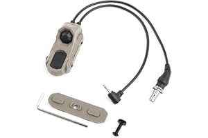 SBGJMY an Double Port SF and 2.5MM Plug Tactical M300 M600 Torch Dual Pressure Switch and PEQ DBAL Series Flashlight Control Switch for Mlok Keymod and 20mm Picatinny Rail System (Tan)