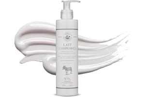LA MAISON DU SAVON DE MARSEILLE Lait corps - Lait d'ânesse Bio - 95% d'ingrédients d'origine naturelle - Fabriqué en Provence - Apaisant et régénérant pour la Peau - 95%