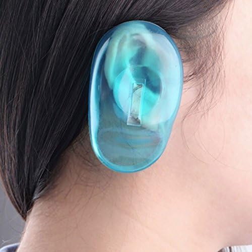 Msmask 2pcs Clear Silicone Ear Cover Hair Dye Shield Protect Salon Shield Barber Shop
