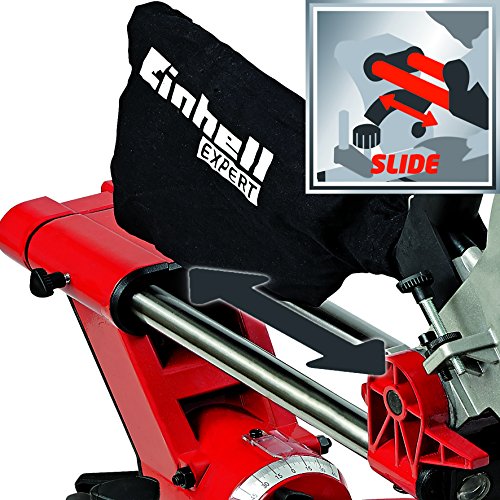 Einhell Zug Kapp Gehrungssäge TE-SM 2534 Dual (1800 W, Sägeblatt Ø 250 mm, Schnittbreite 310 mm, Softstart, schwenkbarer Sägekopf, Laser, LED-Licht) - 5