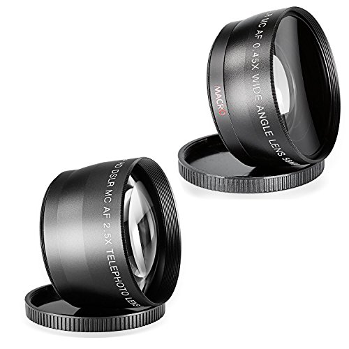 Neewer Objectif grand angle 0 45 X 58 mm et 2 5 x Kit de T l objectif avec adaptation Step-Up Bague 3 adaptateurs 49-58 mm 52-58 mm 55-58 mm avant et arri re d objectif chiffon de nettoyage en microfibre Neewer Objectif grand angle 0 45 X 58 mm et 2 5 x Kit de T l objectif avec adaptation Step-Up Bague 3 adaptateurs 49-58 mm 52-58 mm 55-58 mm avant et arri re d objectif chiffon de nettoyage en microfibre