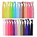Mudder 100 Pieces Ribbon Hair Ties Ponytail Holder Hair Bands Elastic Hair Accessories, Assorted Colors