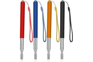 Angeer 4 Pcs/Set Telescopic Teachers Pointer,Retractable Pointer Handheld Presenter,Teaching Pointer Stick with Lanyard for Presentations, Teaching, Pointing, Teachers Gift, Doctors