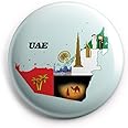 AVI 58mm Regular Size Metal Fridge Magnet Blue Dubai UAE Middle East Travel Souvenir MR8002215