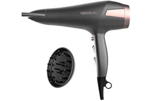 Cecotec Sèche-cheveux Bamba IoniCare Radiance. 2500W avec moteur DC, technologie ionique et grand débit d'air, 2 vitesses et 3 températures, comprend une buse concentrateur et un diffuseur