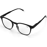 OPULIZE Max R78 Lunettes De Lecture - Grande Monture Rectangulaire, Charnières à Ressort, +2.50, Unisexe Noir Mat & Gris