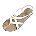Produktbild Damen Flache Schuhe Xinan Binde Böhmen Peep Toe Sandalen (40, Weiß)