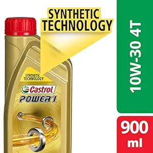 Castrol POWER1 4T 10W-30 API SL Synthetic Engine Oil for Bikes (900ml) (3383334)