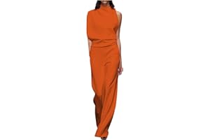 UMIQUANSOME Combinaison Décontractée Combinaison Large Combinaison Formelle Combinaison Asymétrique Combinaison Unie Combinaison D'été Pour Femmes Combinaisons Combinaisons élégantes Combinaisons