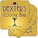 Produktbild Dexter 's Cocktail Bar – Art-Deco-Stil personalisierbar aus Hartfaserplatte Untersetzer Geschenk-Set (4 Pack)