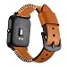 Produktbild Armband für Huami Amazfit Bip Youth watch 22mm, Smartwatch Zubehör Leder Ersatzarmband Armbänder Smartwatch für Männer Frauen (Braun)