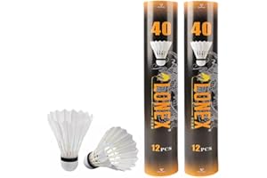 Multibao 12PCS Goose Feather Badminton Shuttlecocks Outdoor Sport Game LONEX 40
