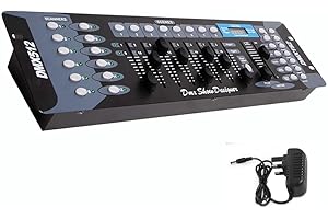 BENESSIT DMX 512 Controller 192 Kanäle Konsole, DJ Licht Controller Konsole 240 Szenen für MINI DMX-Controller DMX-Lichtpult Party DJ Disco Moving Head Licht Bühnen Lampe Operator Ausrüstung (Dreifarbig)