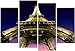 Produktbild obella New Top Art Wand Leinwand Drucke 4 Stück || Paris Eiffelturm || modernes Poster Öl Gemälde Prints und Bilder Foto Bild Wall Art Prints auf Leinwand painting für Home Schlafzimmer Wohnzimmer Decor – Rahmenlose Christmas Gifts