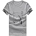 Produktbild Crazboy Men Printing Tees Shirt Short Sleeve T Shirt Blouse (XXX-Large,Grau)