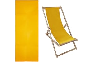 Hobbspring Beach Chair Replacement Fabrics 115x43cm Sling Chair Replacement Canvas Yellow Patio Sling Chairs Cloth Outdoor Folding Chairs Fabric for Home Beach Garden Courtyard