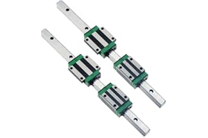 NIBBLAX HGR20 700 mm 2 Pieces Linear Rail with 4 Pieces HGH20CA Bearing Cushion Blocks for DIY 3D Printers and CNC Machine Milling Machines